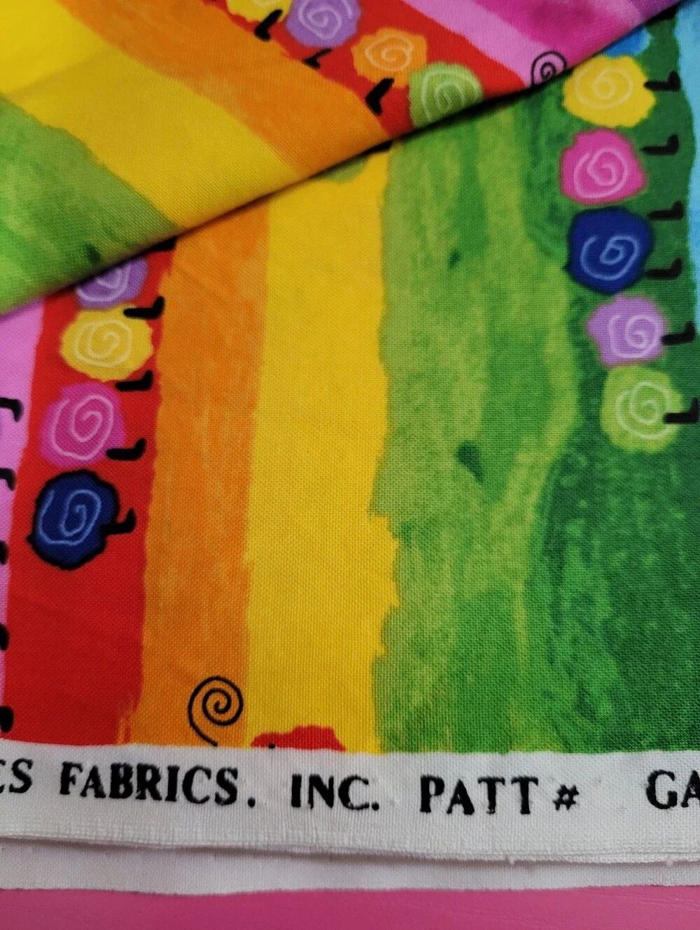 Timeless Treasures Fabrics Colorful Rainbow Caterpillar Sewing Fabric (1526)